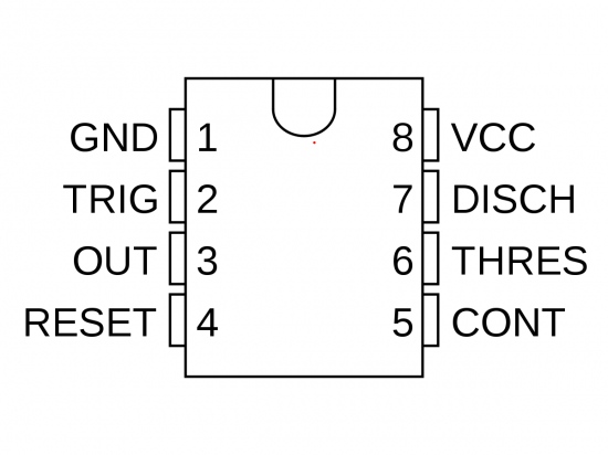 IC 555 (NE555) Monostabiele / Bistabiele Timer